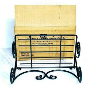 Vintage HOMCO Home Interiors and Gifts Green Metal Wire Wall Shelf 12657-DE